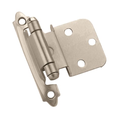 Hd Amerock Decorative 0.38 in. Inset Self Closing Cabinet Door Hinge- Satin Chrome A03428 G10